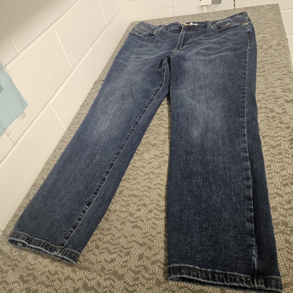 STS Blue Jeans Womens 32x27 Parker Easy‎ Skinny 10" High Rise Stretch Blue